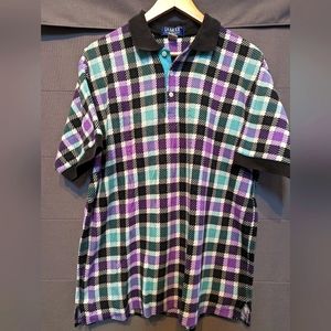 Vintage 90's Checkered Polo Shirt By La Mode